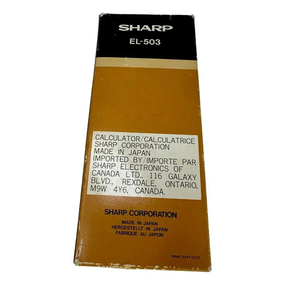 Sharp EL-5O3 Scientific Calculator Vintage circa 1979 Working Manual  with Box - Picture 5 of 12